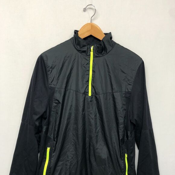 Nike Golf Men Pullover 1/4 Zip Windbreaker Jacket Size Small Black B323 -19 - Picture 11 of 16